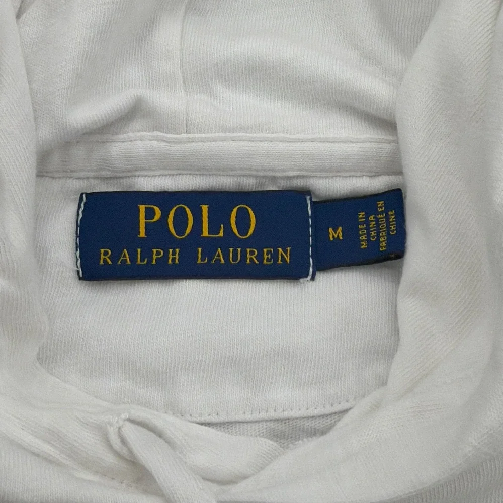 Polo Ralph Lauren Shirt Mens Medium White USA Flag Patriot Liberty Eagle Hoodie